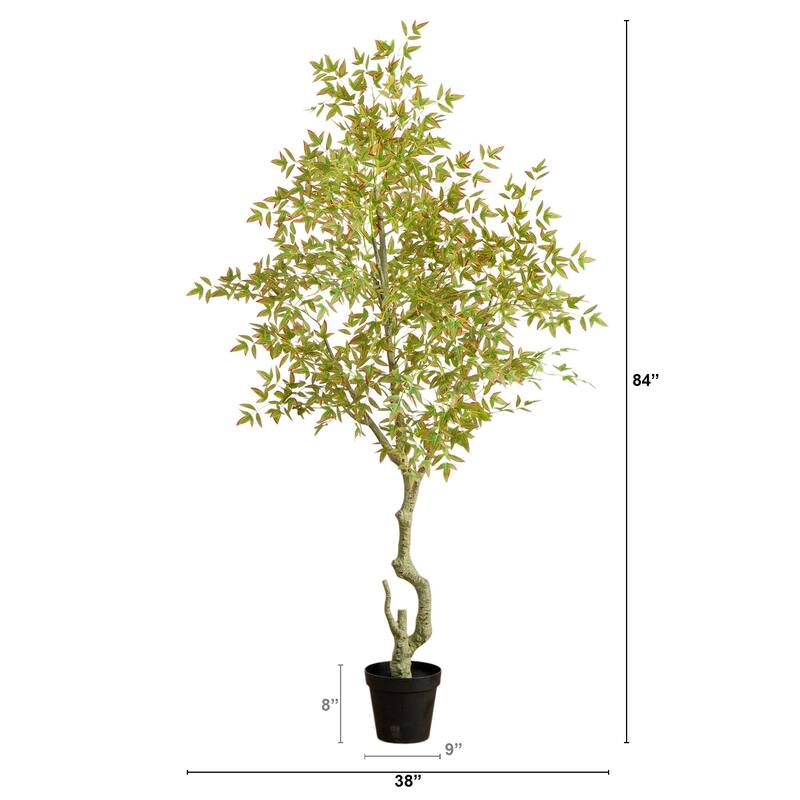 Nandina Fall Harvest Artificial Potted Tree - 7'