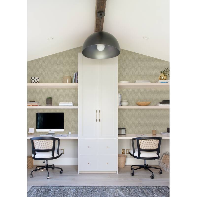 A-Street Prints Glynn Neutral Chevron Wallpaper