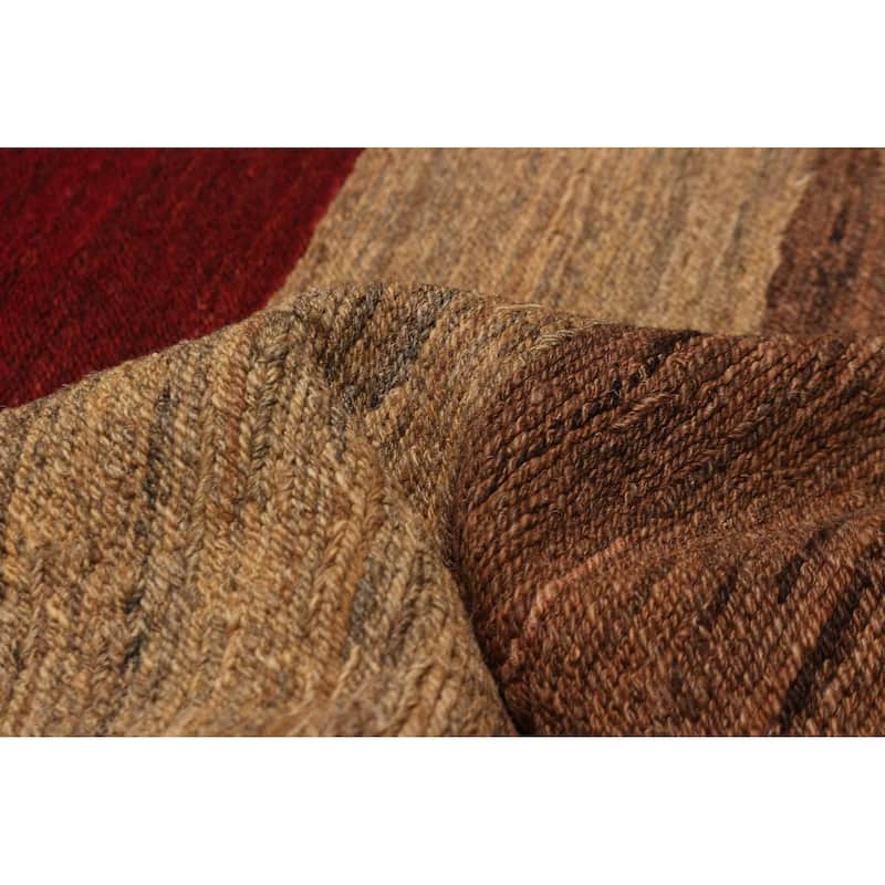 ECARPETGALLERY Flat-Weave Lahor Finest Beige, Red Wool Tapestry Kilim - 13'1 x 14'6