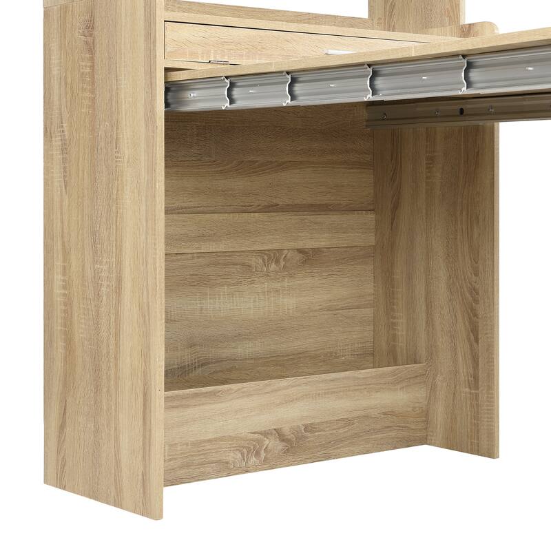 Roomfitters 69" Kitchen Pantry Organizers and Storage Kitchen Cabinet with Extendable Dining Table and Coffee Bar