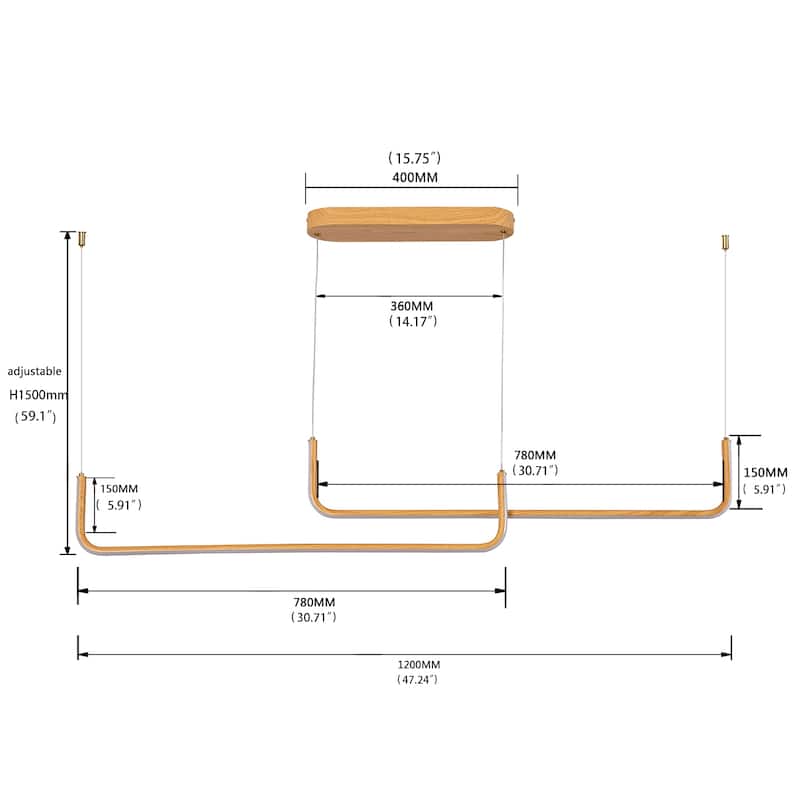 LED Linear Chandelier Kitchen Chandelier Modern Chandeliers