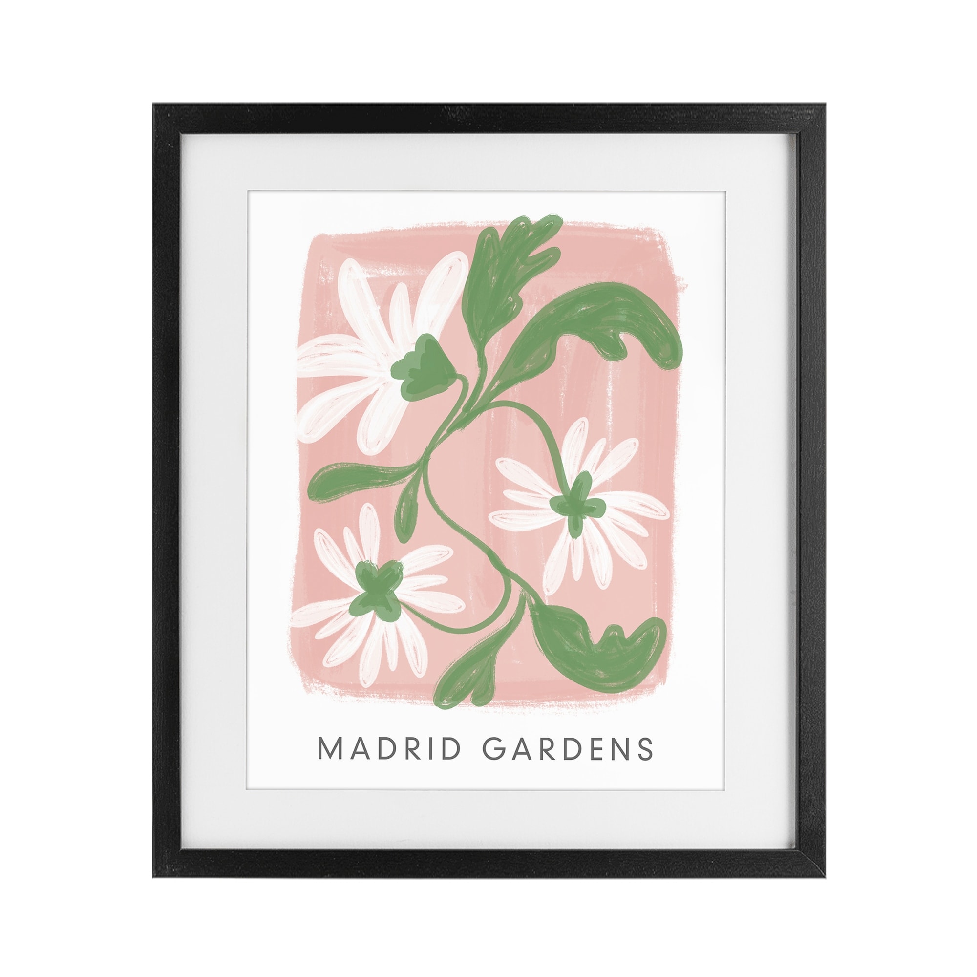 Stupell Madrid Gardens Pastel Blooms Under Glass Framed Design By Lucille Price