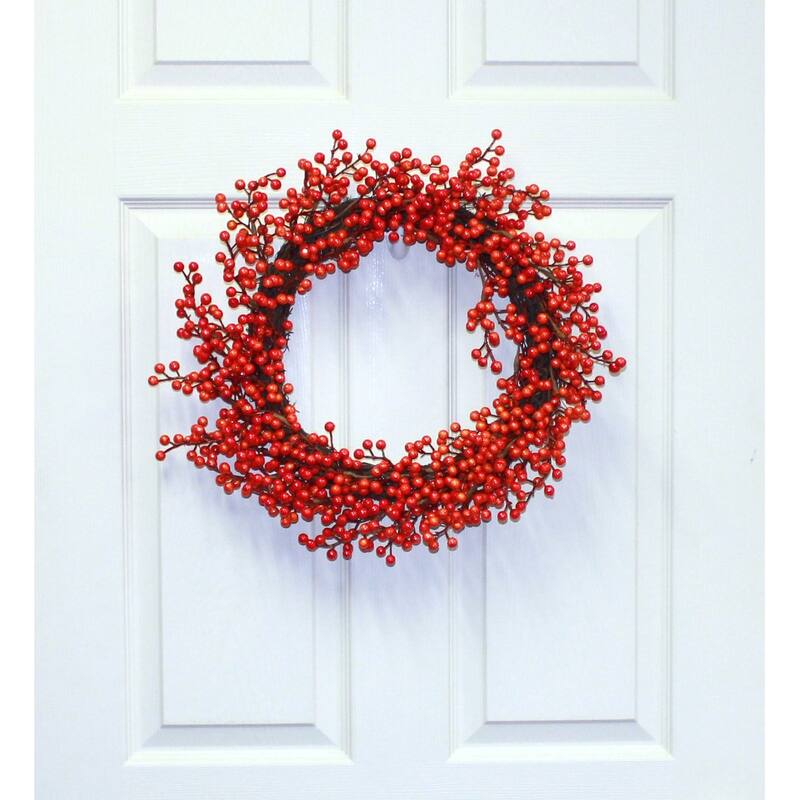 18" Fall Weatherproof Berry Wreath