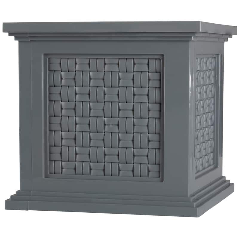 Pure Garden 14.65-in Faux Rattan Style Outdoor Planter Box