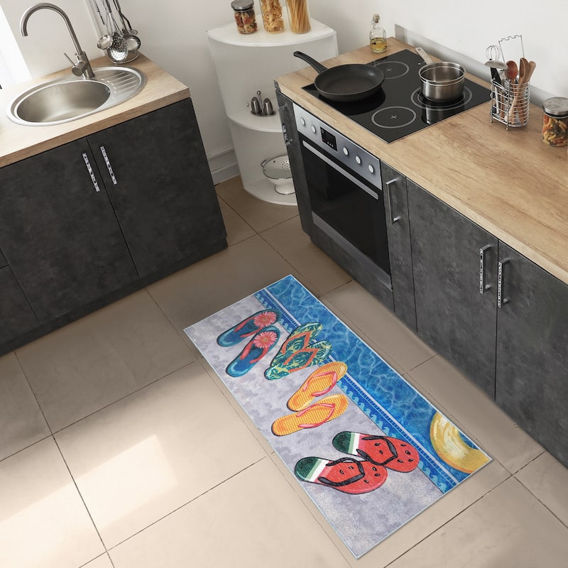 Liora Manne Impressions Poolside Flip Flops Indoor/Outdoor Mat