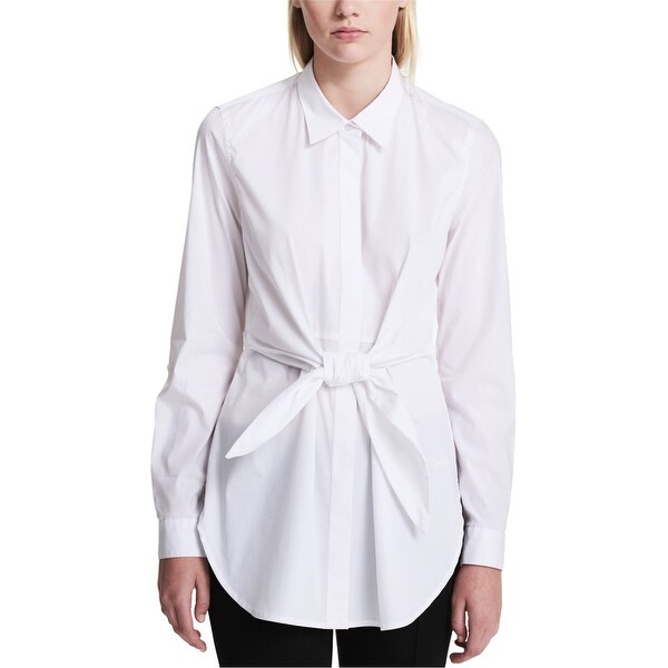 Calvin klein button down blouse clearance