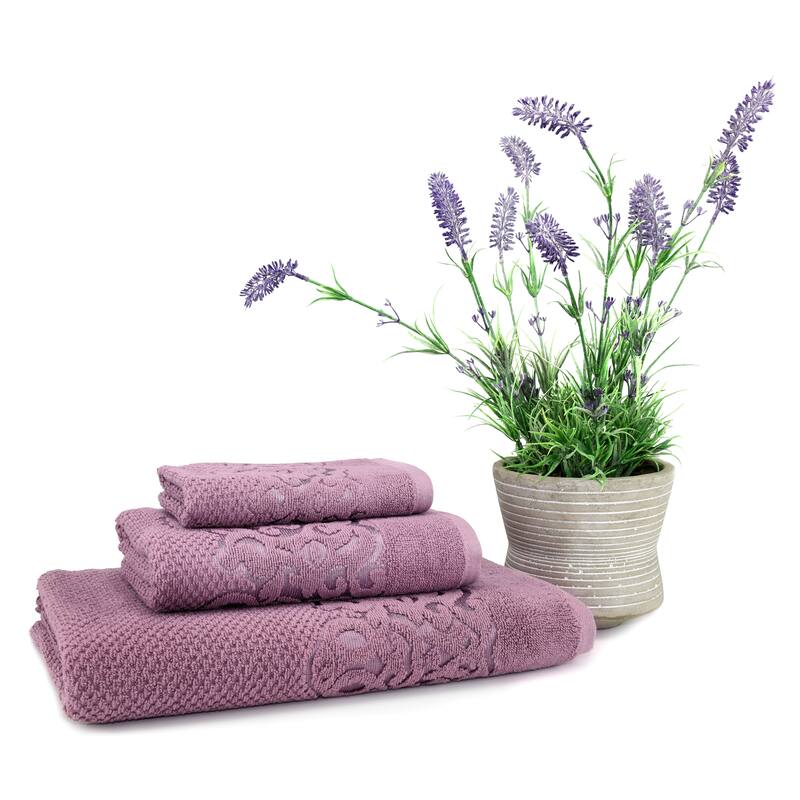 East'N Blue Galata Turkish Cotton Bath Towel Set (Set of 3) - (1 Bath Towel, 1 Hand Towel, 1 Washcloth)