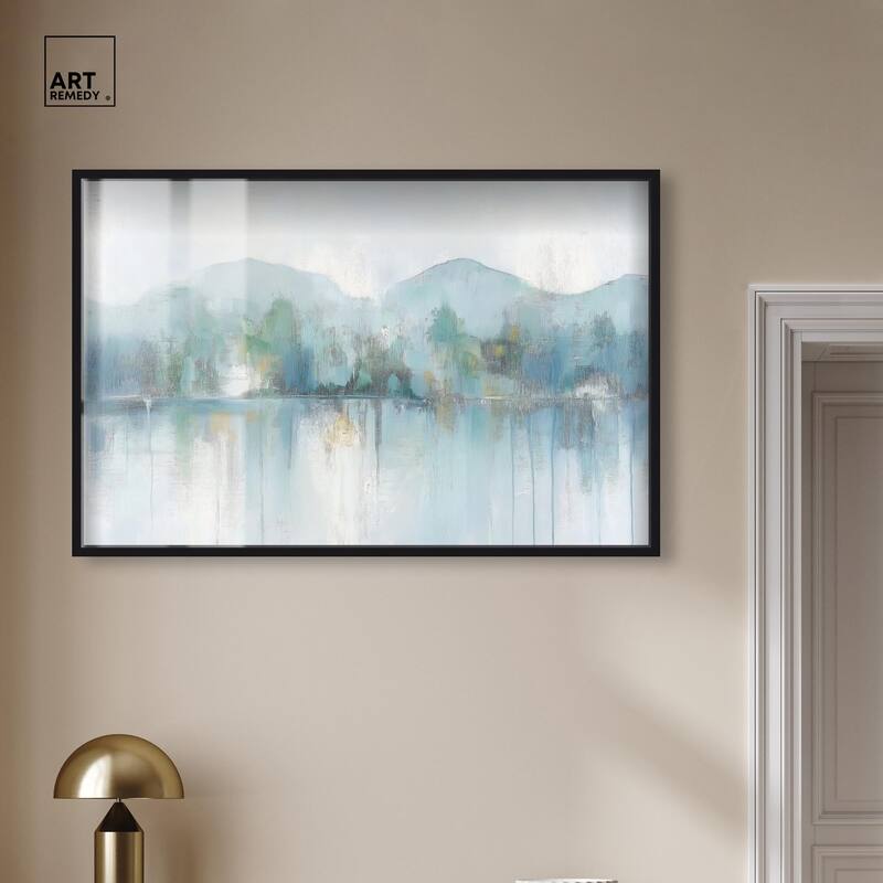 Mirrored Aqua Dream II Shadowbox by Art Remedy