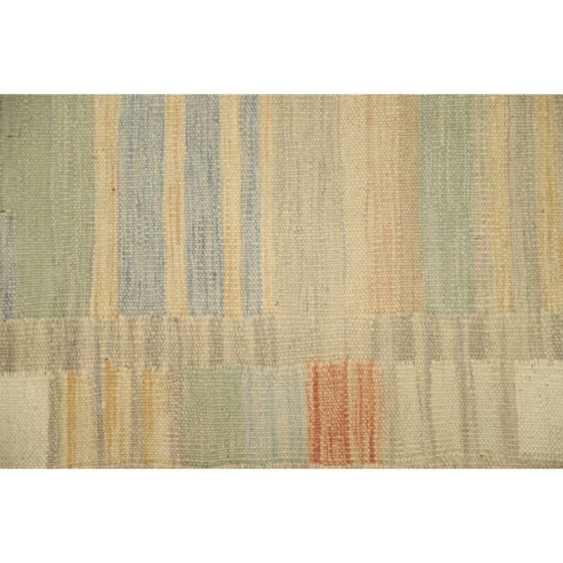 Hand Woven Oriental 100% Wool Carpet Southwestern Tribal Multi-Colored Kilim Area Rug - 4' 8'' X 3' 3''