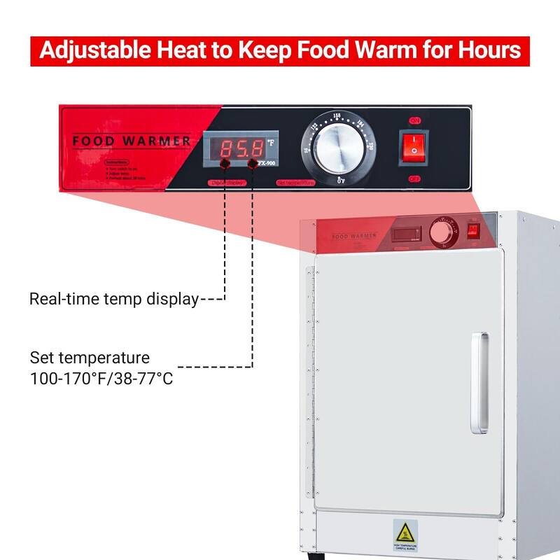 Food Warming Cabinet - Hot Box Food Warmer, 850W