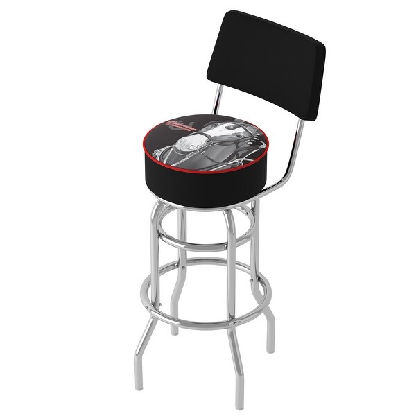 Budweiser Swivel Bar Stool with Back - 20