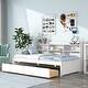 preview thumbnail 5 of 33, Twin/ Full Size Minimalistic Platform Bed Frame w/ Bookcase & Drawers