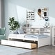 preview thumbnail 12 of 16, Twin Day Bed with Side Bookcase & 2 Drawers - Multifunctional Design