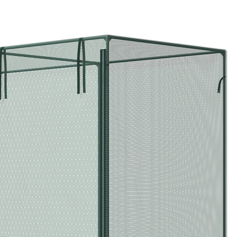 Outsunny 6 x 3ft Tall Crop Cage, Plant Protection Tent, with Two Zippered Doors, Storage Bag and 6 Ground Stakes