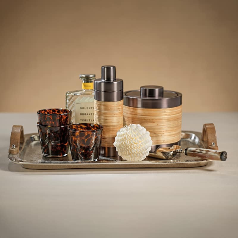 Timaru Rattan and Matt Steel Cocktail Shaker