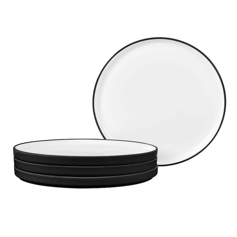 Noritake Colortex Stone Set Of 4 Stax Salad Plates, 7-1/2" - Black
