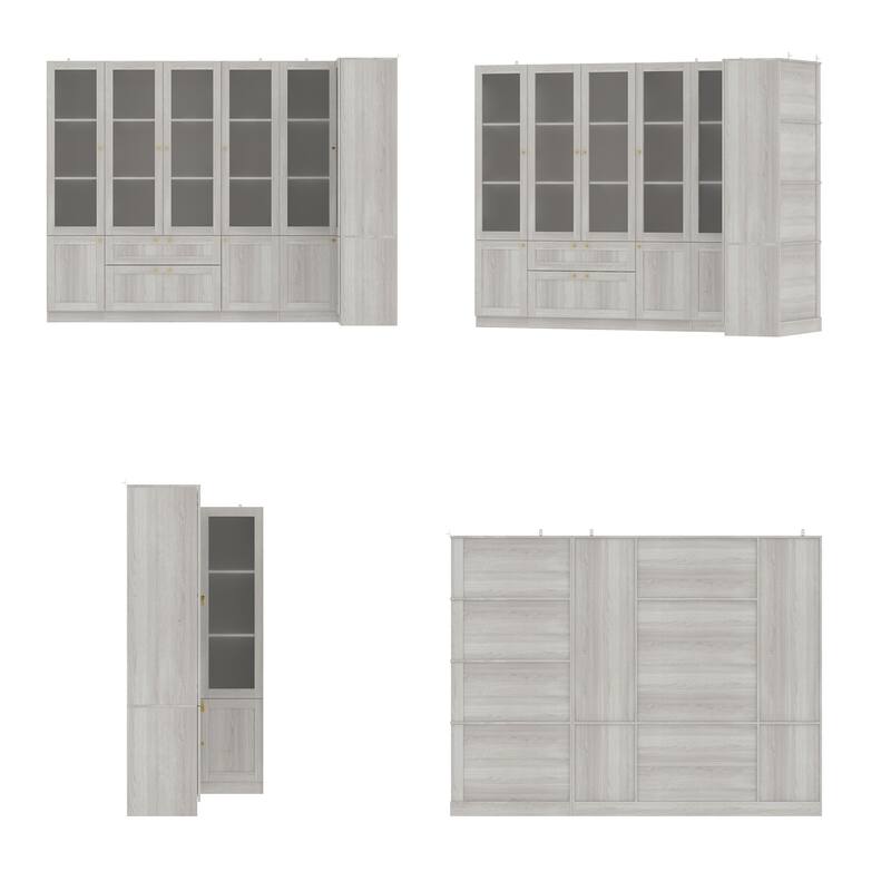 Elegant White Modular Bookcase: Stylish and Flexible Storage Solution for Your Home