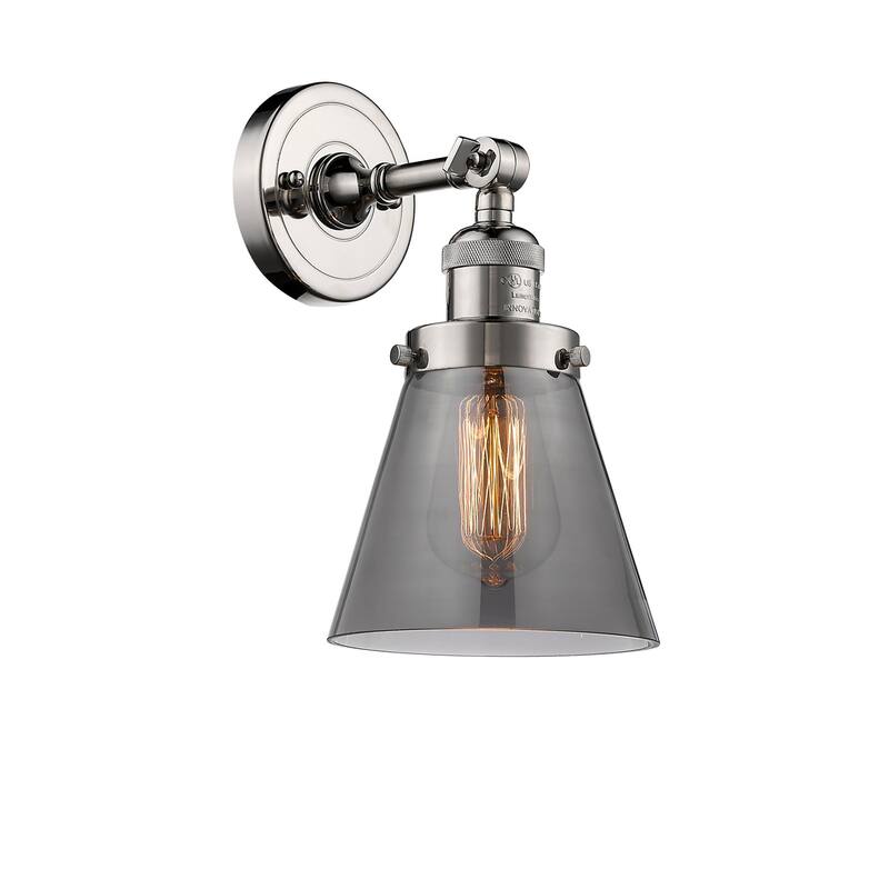 Innovations Lighting Small Cone Single Light 10" Tall Bathroom Sconce