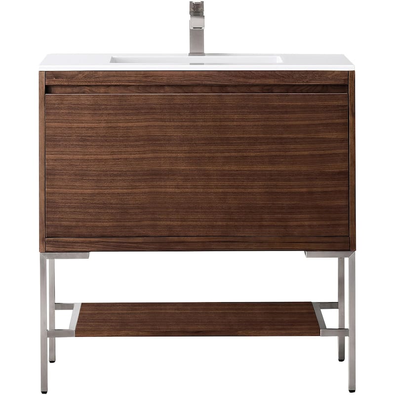 James Martin Vanities 805-V35.4-BN-GW Mantova 36" Single Basin Poplar