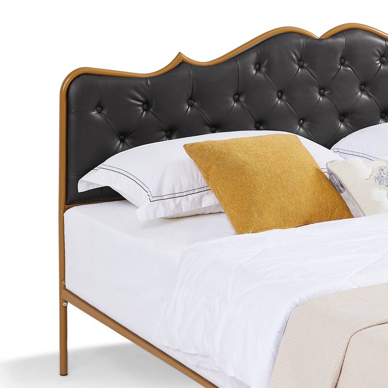 Full Queen King size metal frame bed bedroom
