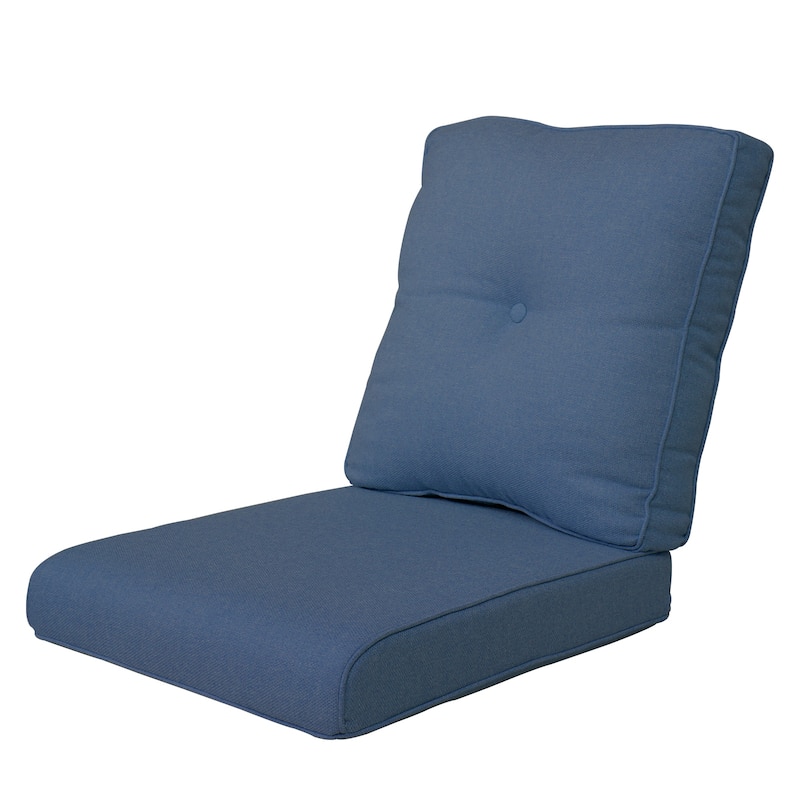 22 in x 24 in Outdoor Chair Deep Seat Replacement Cushion - N/A - 1Pack-Blue