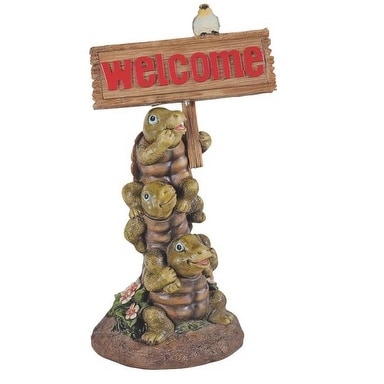 Boston Harbor PTA040A-R2A-AA-1 Solar Light Welcome Turtle