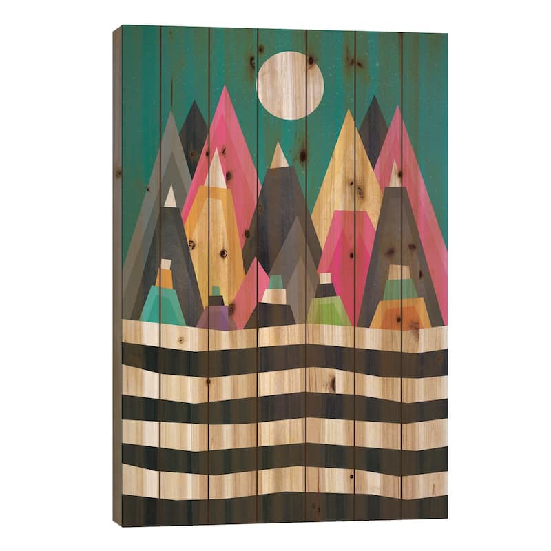 A Fun Place Print On Wood by Elisabeth Fredriksson - Multi-Color - 26x18x1.5