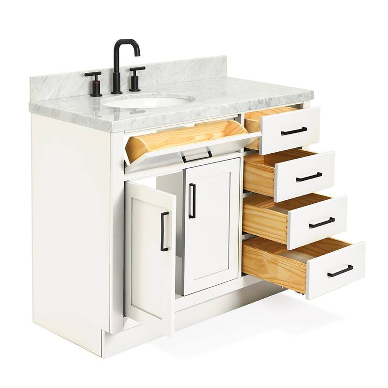 Ariel T043SLCWOVO Hepburn 43" Free Standing Single Basin Vanity Set