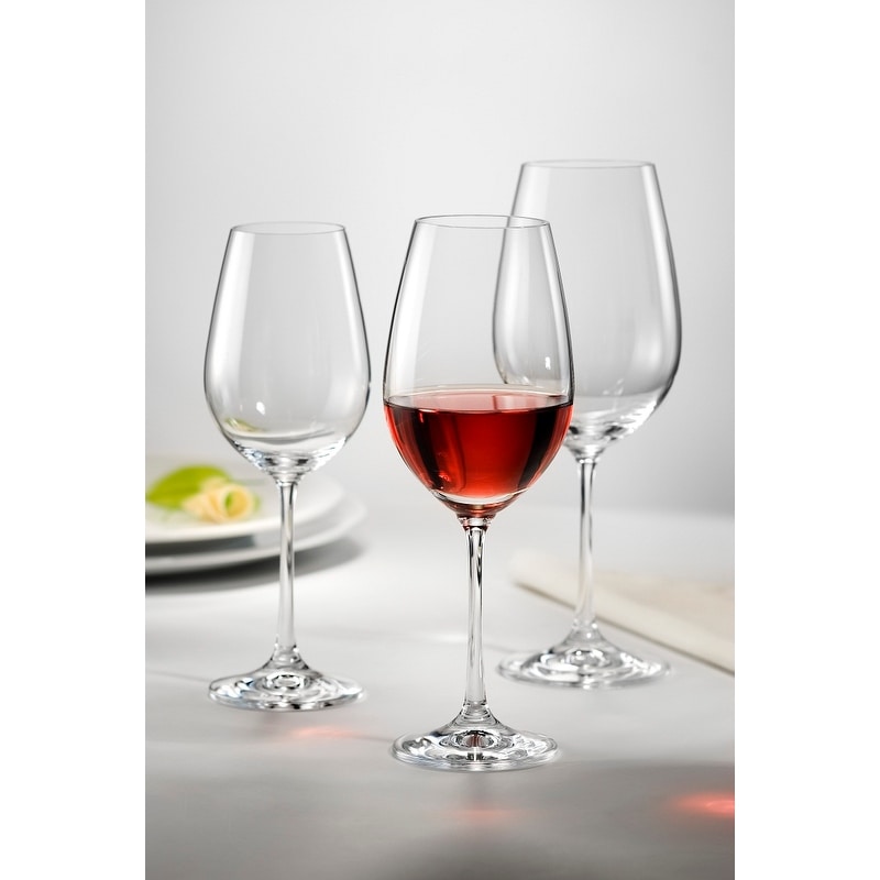 Abstract Bordeaux Red Wine Glasses - Set of 2 in gift box
