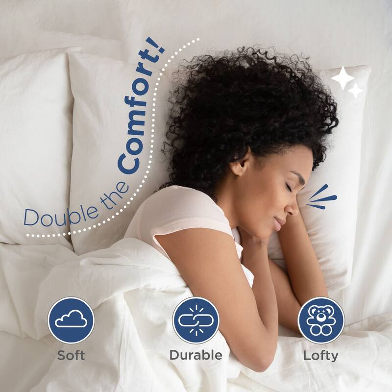 Martex Sweet Dreams Twin Pack Bed Pillows Soft Down Alternative - White