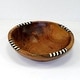 preview thumbnail 10 of 20, Hand-carved Rustic Olive Wood Bowl, Handmade in Kenya 8" - Bone Inlaid
