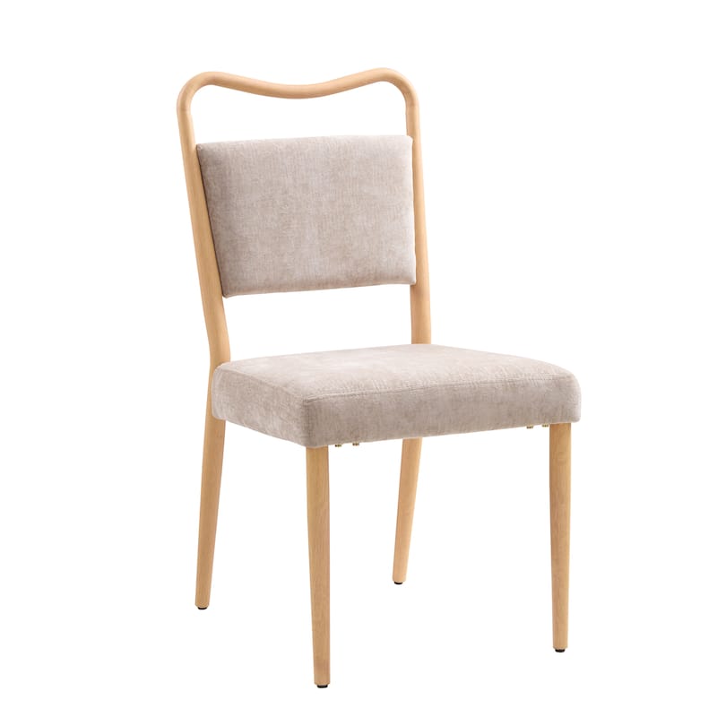 Christopher Knight Home - Mid-Century Modern Upholstered Metal Base Dining Chair with Heat Transfer Finish (Set of 2)