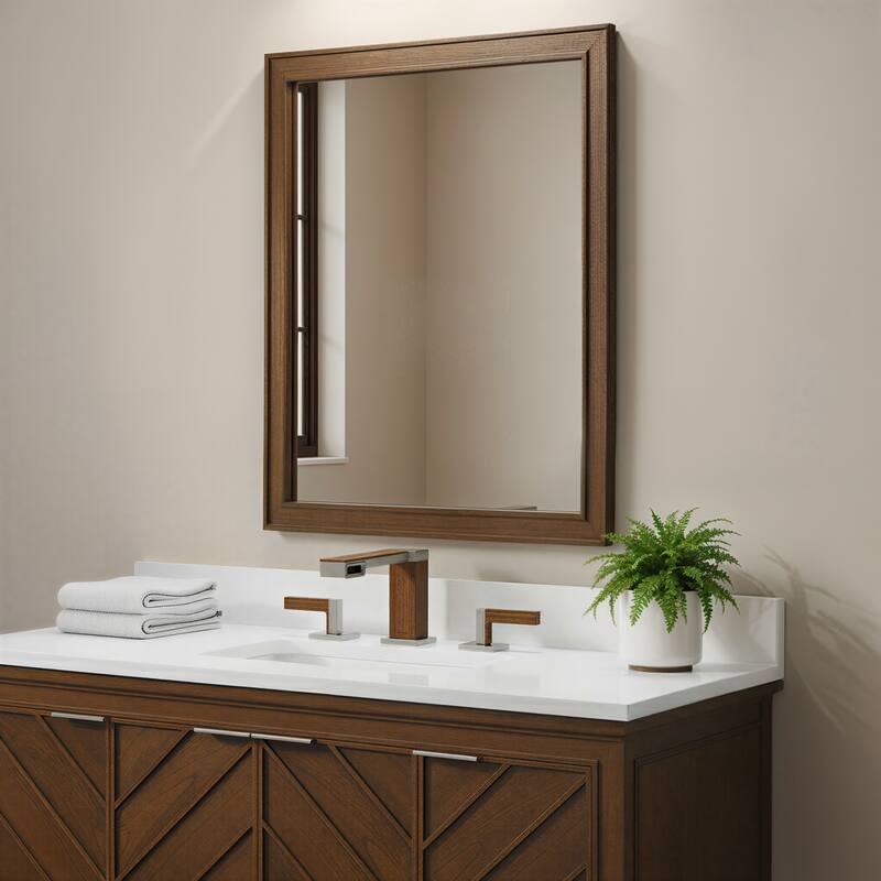 Frank Lloyd Wright USONIA® Progression 22 or 28-inch Wood Mirror