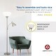 preview thumbnail 6 of 7, Brushed Nickel Floor Lamp With Side Reading Light