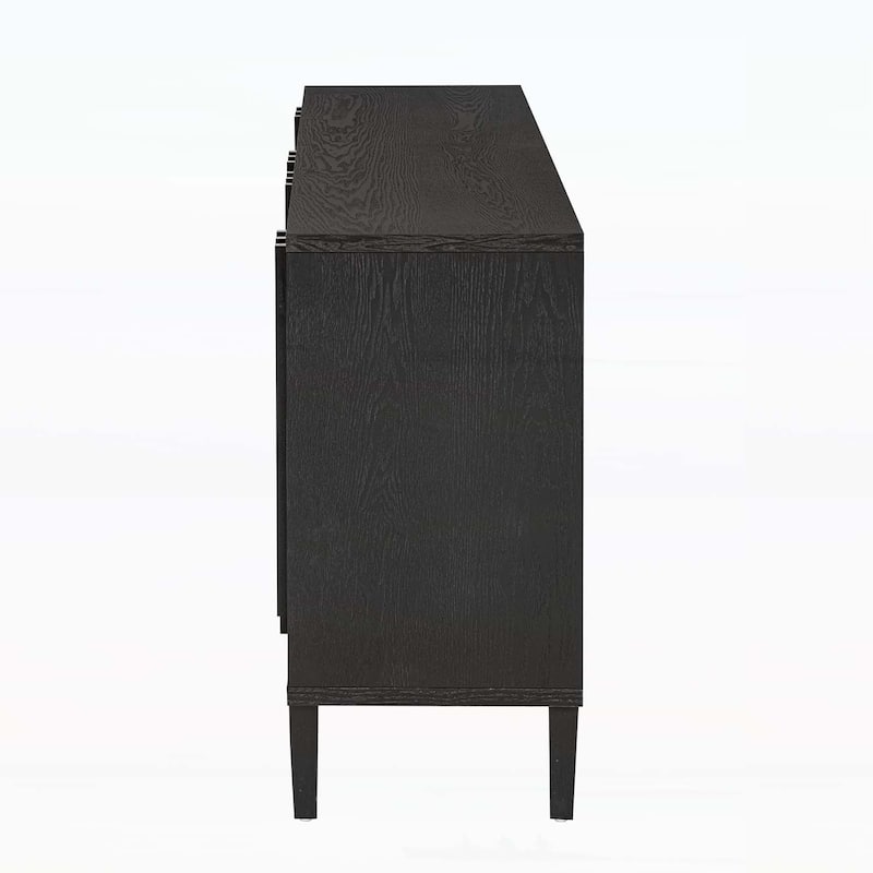 4-Door Sideboard with Hidden Handles,Ideal for Living Room,Hallway,Dining and Office Storage