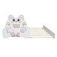 preview thumbnail 19 of 22, Cartoon Twin Size Platform Bed with Trundle and Cute Headboard, Kids Bed Frame with Sturdy Wood Construction, Pink