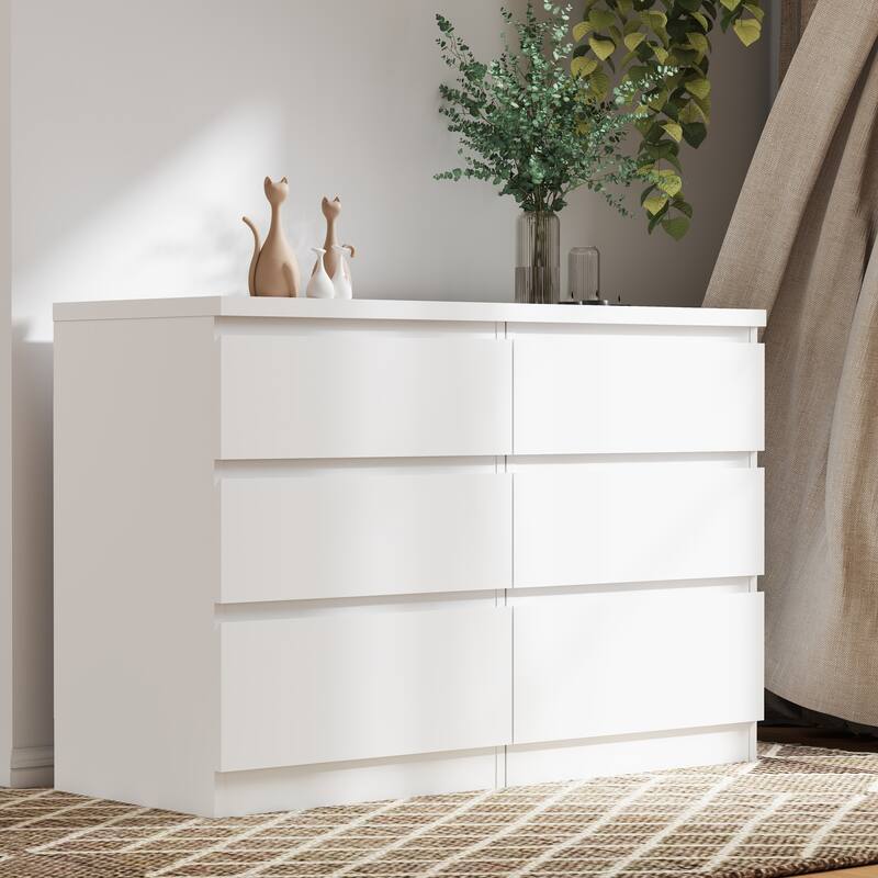 19.7"Nightstand with 3 Drawers,Set of 2,Beside Table with Drawers Handle Free Design,Thickened Top Plate,3 Drawer