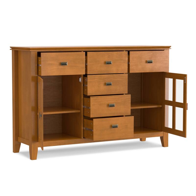 WYNDENHALL Stratford Solid Wood Transitional Sideboard Buffet - 54 inch Wide