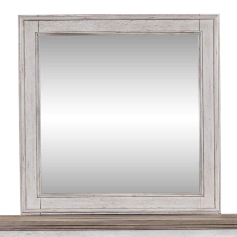 Heartland Antique White Tobacco Dresser & Mirror