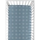 preview thumbnail 1 of 4, Dark Blue Boho Mudcloth Fitted Crib Sheet Slate Blue White Bohemian Woodland Tribal Southwest Hatch Gender Neutral Triple Line