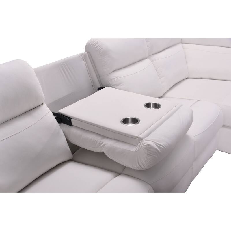 111.4''Recliner Storage Upholstery Sectional Sofa Couchs