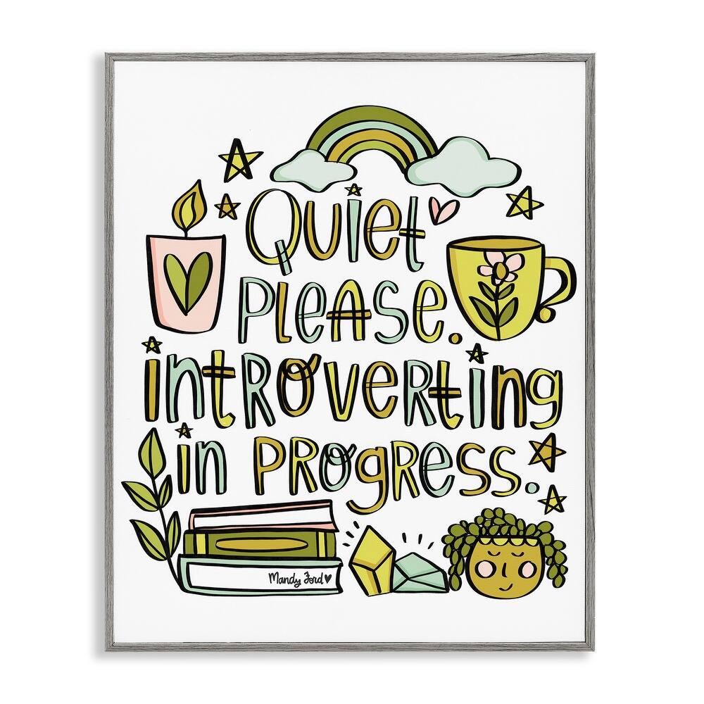 Stupell Introverting In Progress Framed Giclee Art Design By Mandy Ford Art + Illustration