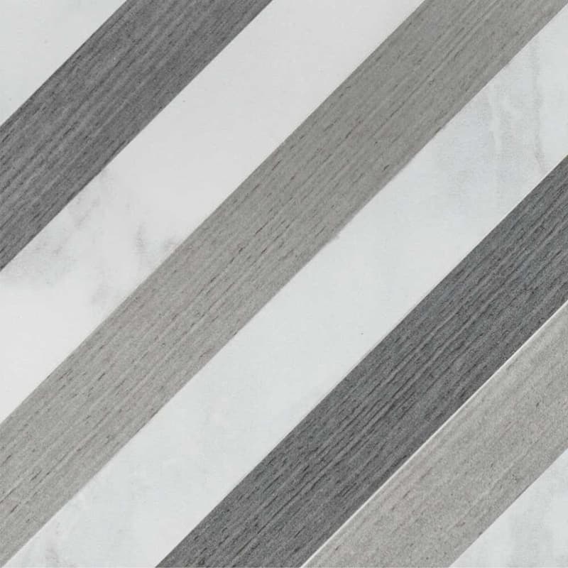 Palace 8x8 Matte Wood Look Porcelain Encaustic Tile - Floor, Wall & Backsplash - 8 x 8 Sample - Wooden Grey