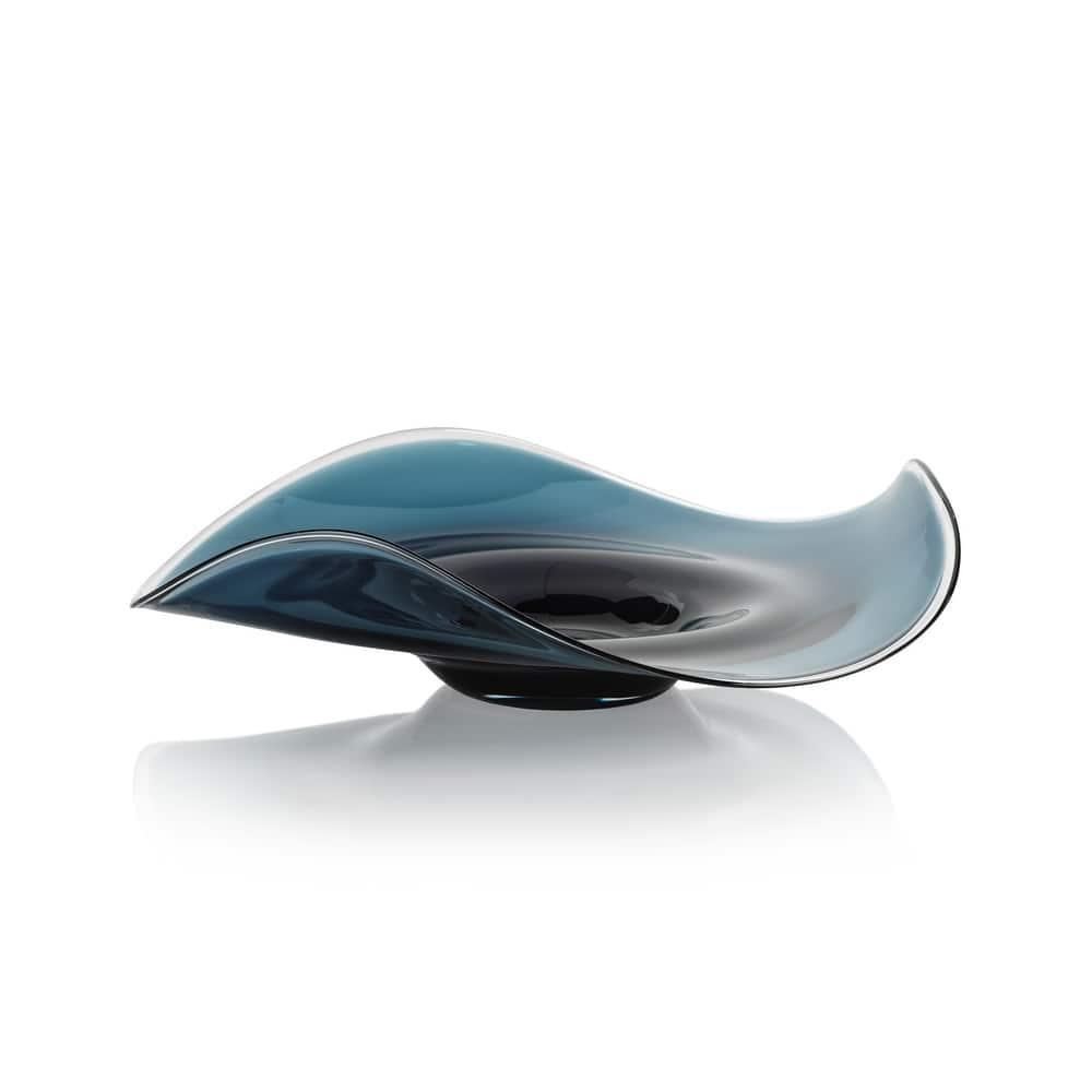 Vellerti Blue Wave Glass Bowl
