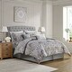 preview thumbnail 2 of 12, Harbor House Hallie 6-piece Grey Damask Pattern Cotton Comforter Set