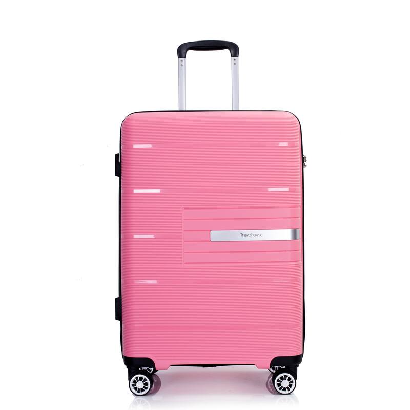 Hardshell Suitcase Double Spinner Wheels PP Luggage Sets Lightweight Durable Suitcase with TSA Lock,3-Piece Set (20/24/28)