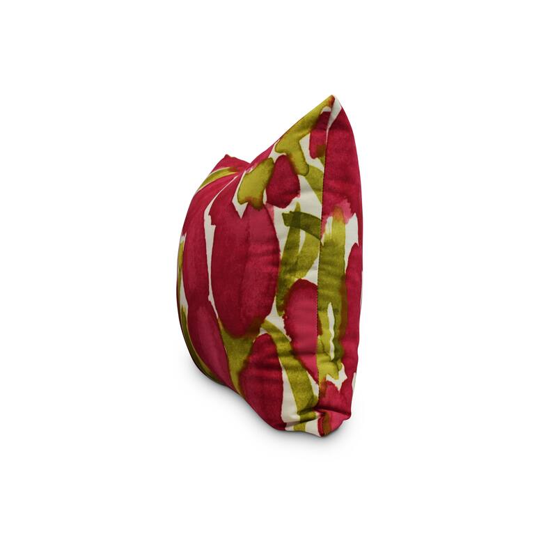 Sunset Tulip 18 inch Floral Decorative Outdoor Pillow