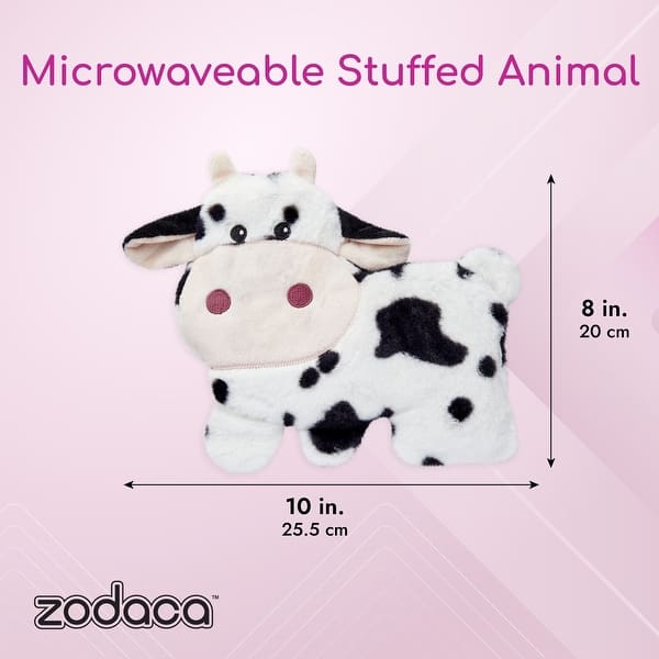 Tadpoles Cow Plush Heating Pad, Microwavable Stuffed Animal (Lavender Scented) - Multi