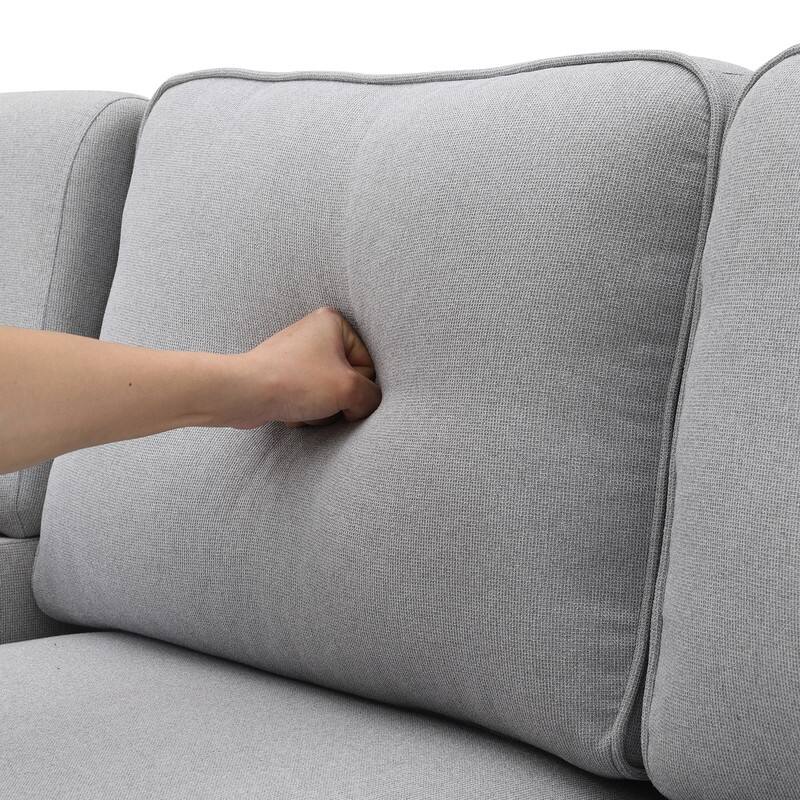 114.2" Upholstered with console, 2 cup holders and USB port (wired or wireless charging) with 4 pillows