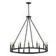 preview thumbnail 20 of 22, Gio Ring Iron Rustic Farmhouse LED Chandelier, by JONATHAN Y